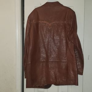 Leather cowboy sports jacket